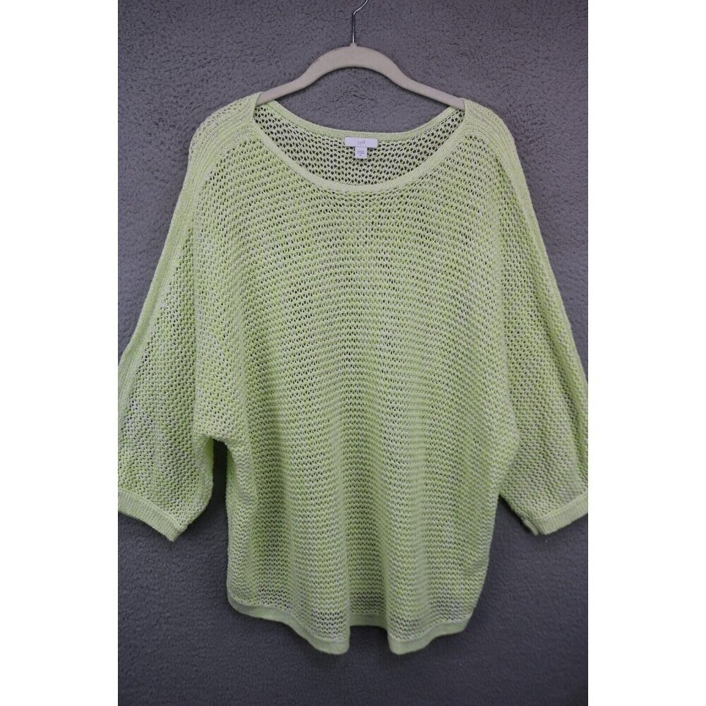 J.Jill Oversized Open Knit Dolman Sleeve Sweater-Size XL